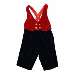 Vintage Velvet Christmas Overall Jumpsuit